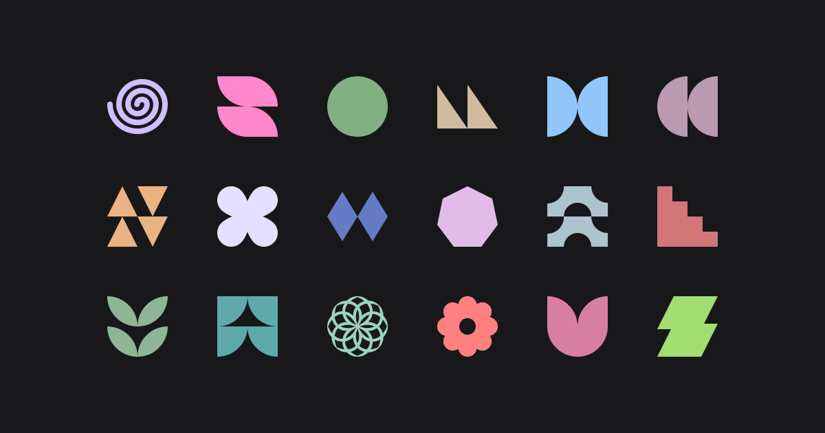 Modern geometric shapes vector
