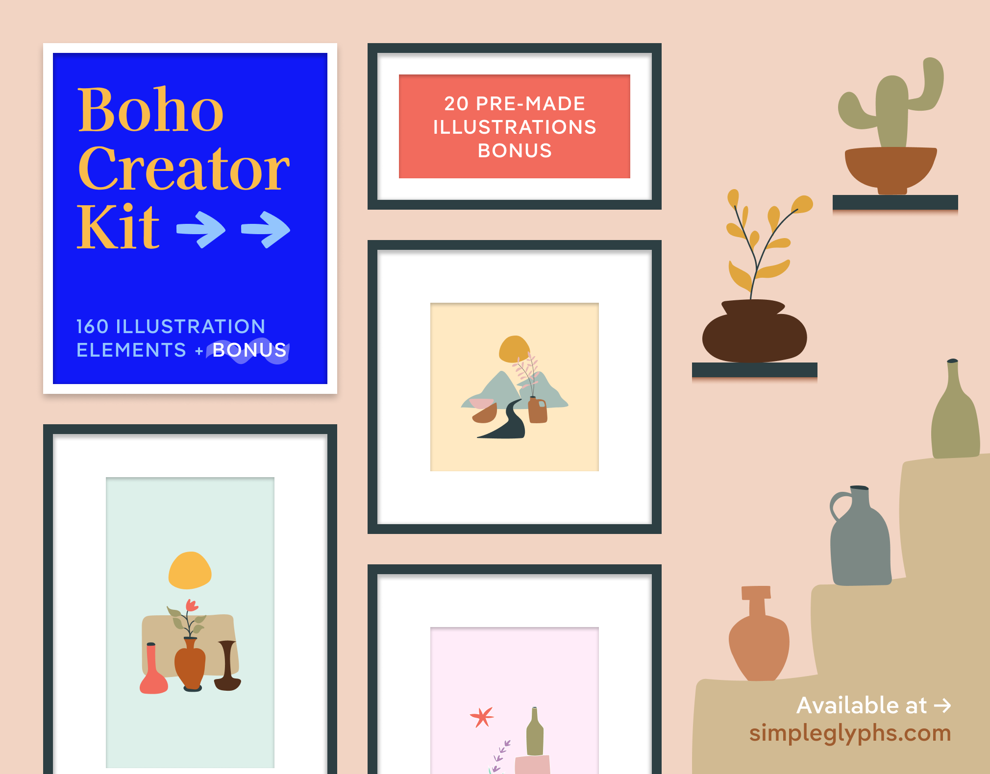 Boho Illustration Elements Creator Kit