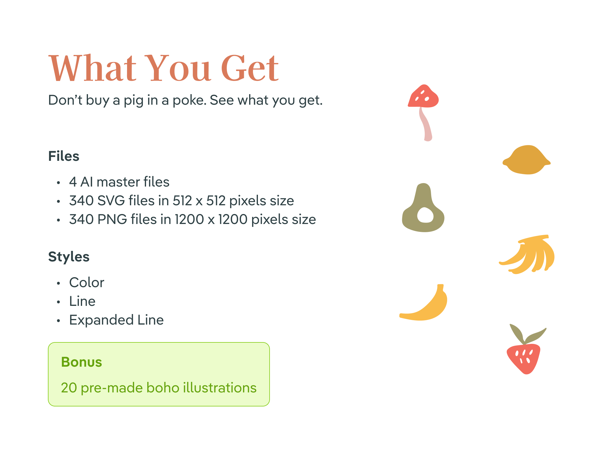 Boho Illustration Elements Creator Kit