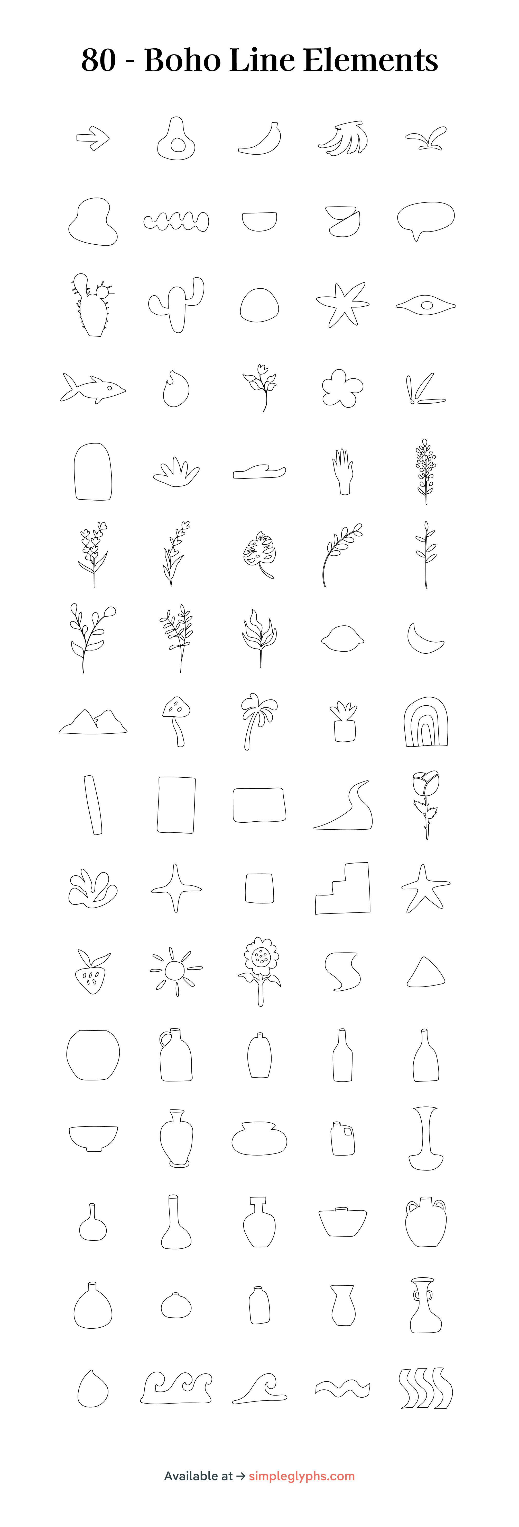 Boho Illustration Elements Creator Kit