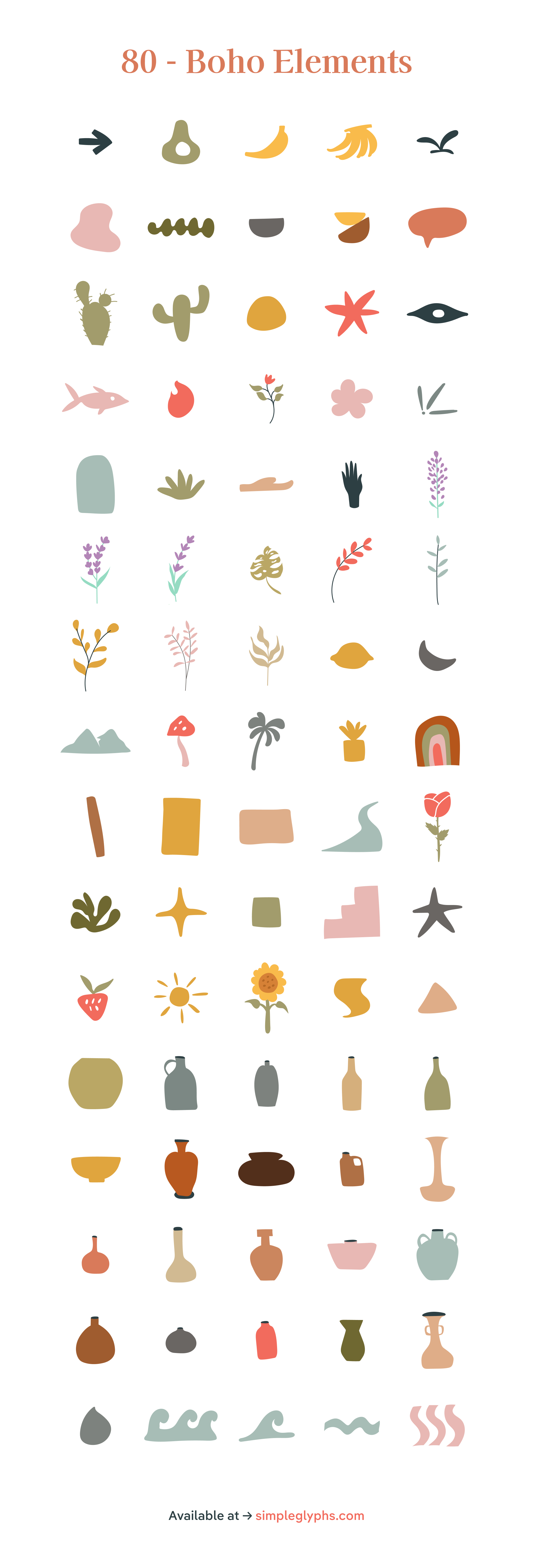 Boho Illustration Elements Creator Kit