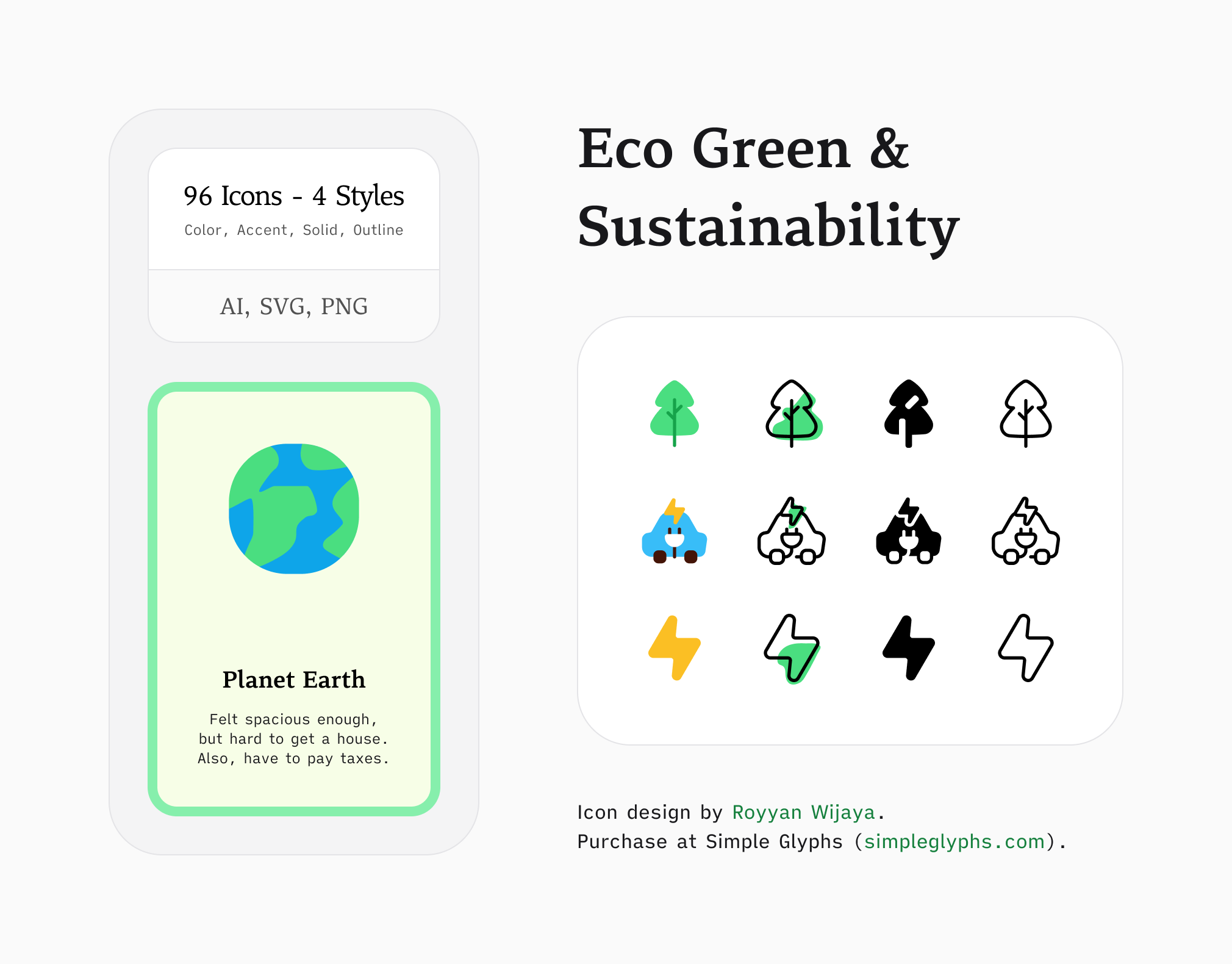 Sustainability & Environment Icon Set - Eco Green Icons - image 1